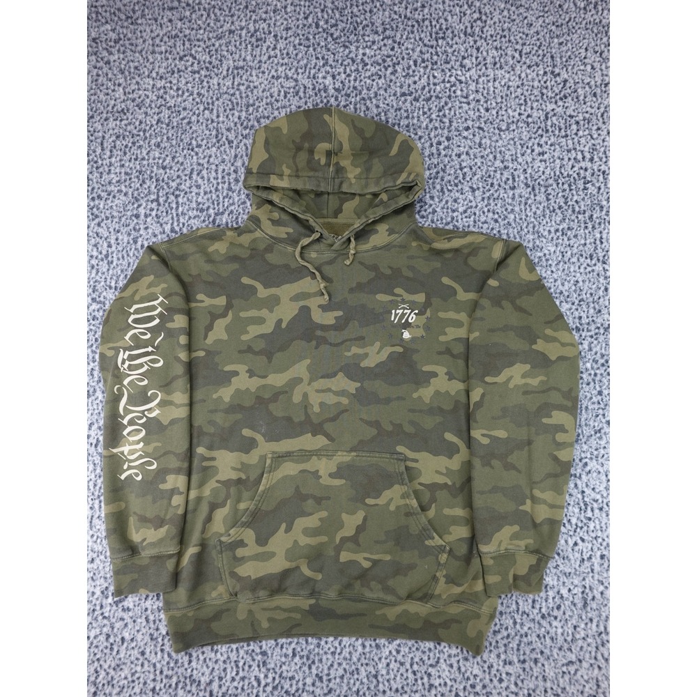 Howitzer Hoodie Mens Large Green Camo We The People 1776 Graphic Pullover